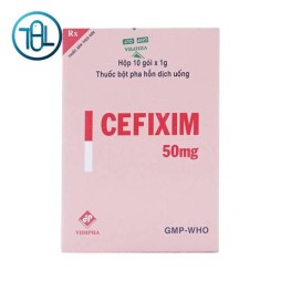 Bột pha hỗn dịch uống Cefixim 50mg