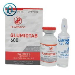 Bột pha tiêm và dung môi Glumidtab 600