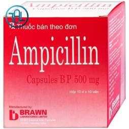 Thuốc Ampicillin Capsules BP 500mg Brawn