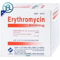 Thuốc Erythromycin 500mg Vidipha