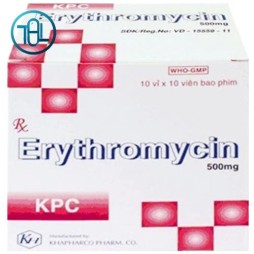 Thuốc Erythromycin 500mg Khapharco