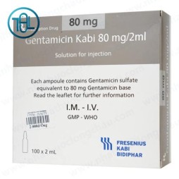 Thuốc tiêm Gentamicin Kabi 80 mg/2ml