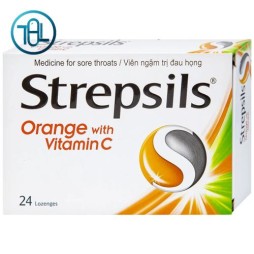 Viên ngậm Strepsils Orange with Vitamin C