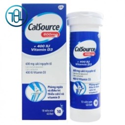 Viên sủi Calsource 600mg+ 400IU Vitamin D3