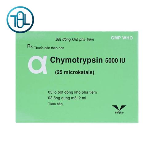 Bột đông khô pha tiêm AlphaChymotripsin 5000IU