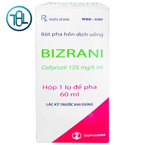 Bột pha hỗn dịch uống Bizrani 125mg/5ml