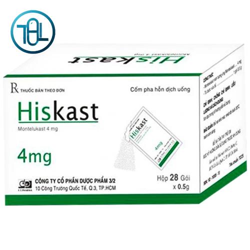 Cốm pha hỗn dịch uống Hiskast 4mg