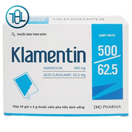 Cốm pha hỗn dịch uống Klamentin 500/62.5