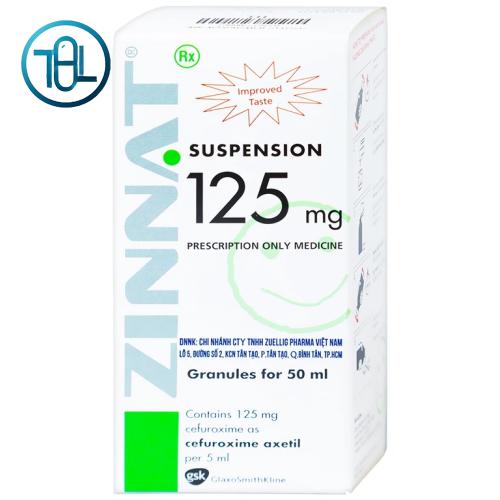 Cốm pha Zinnat Suspension 125mg