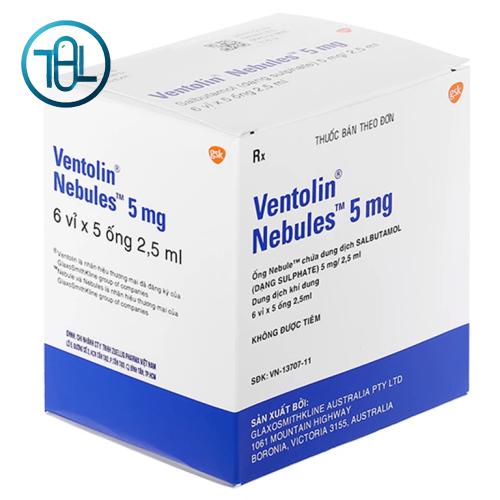 Dung dịch khí dung Ventolin Nebules 5mg