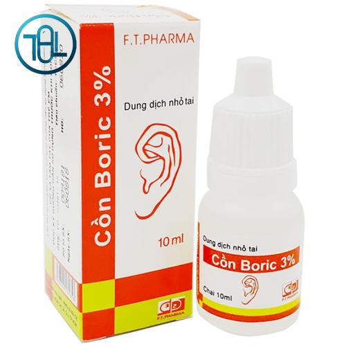 Dung dịch nhỏ tai Cồn Boric 3%