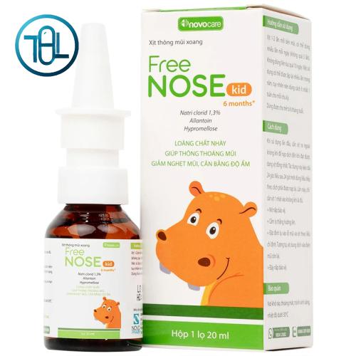 Dung dịch vệ sinh mũi, xoang Free Nose Kid 6 Month+ Novocare 20ml