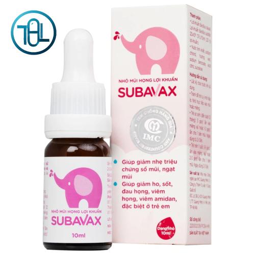 Nhỏ mũi họng lợi khuẩn Subavax 10ml