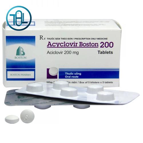 Thuốc Acyclovir Boston 200