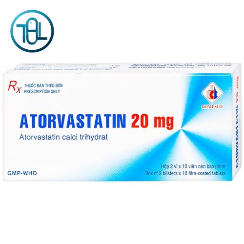 Thuốc Atorvastatin 20mg Domesco