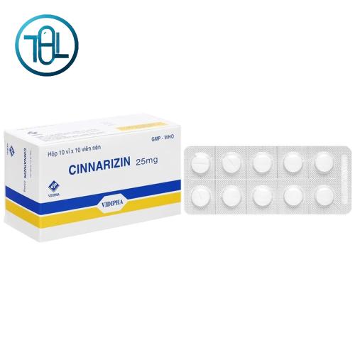 Thuốc Cinnarizin 25mg Vidipha