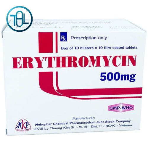 Thuốc Erythromycin 500mg Mekophar