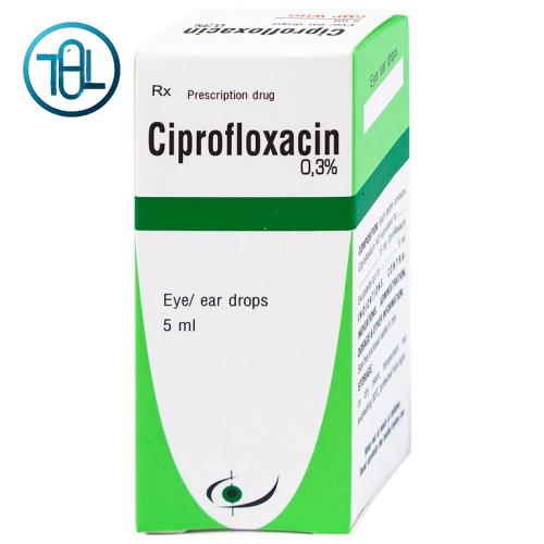 Thuốc nhỏ mắt nhỏ tai Ciprofloxacin 0.3%