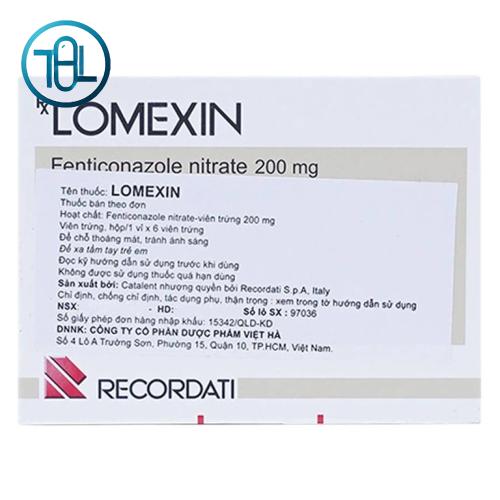 Viên đặt âm đạo Lomexin 200mg