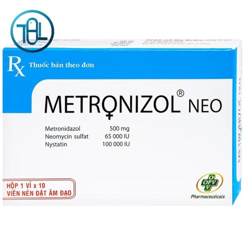 Viên đặt âm đạo Metronizol Neo