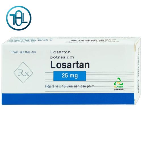 Viên nén Losartan 25mg TV Pharm