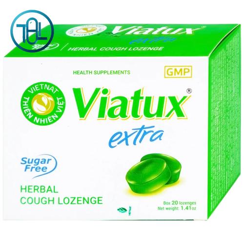 Viên ngậm ho thảo mộc Viatux Extra Không Đường